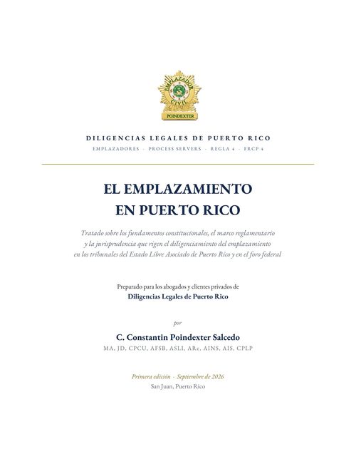 Portada: El Emplazamiento en Puerto Rico