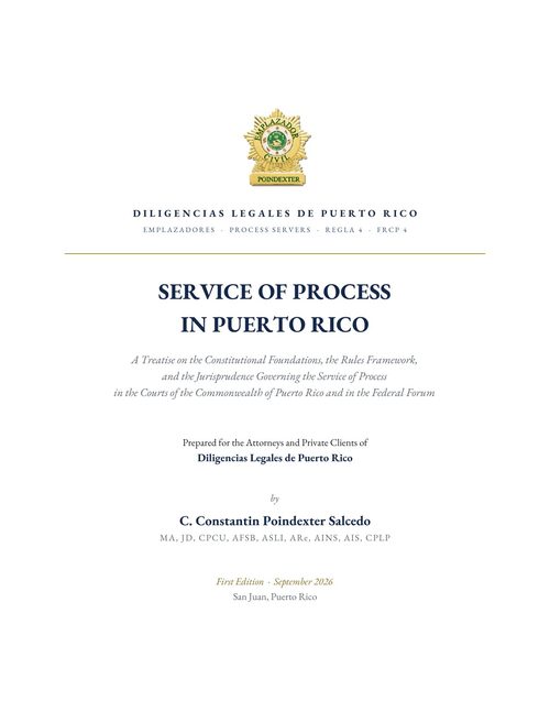 Cover: Service of Process in Puerto Rico